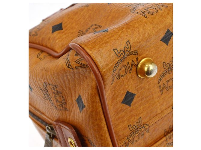 MCM Visetos logogramme Leather Marrone - vista 4