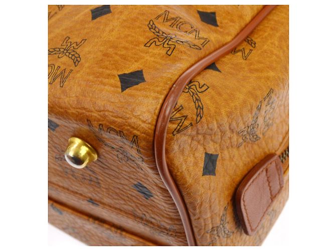 MCM Visetos logogramme Leather Marrone - vista 5