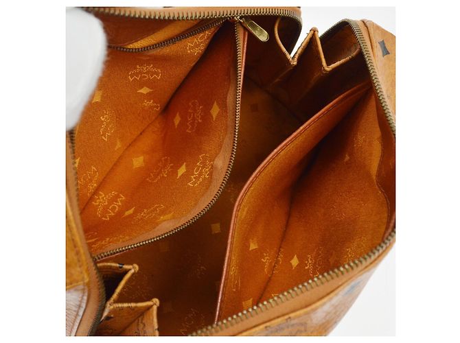MCM Visetos logogramme Leather Marrone - vista 6