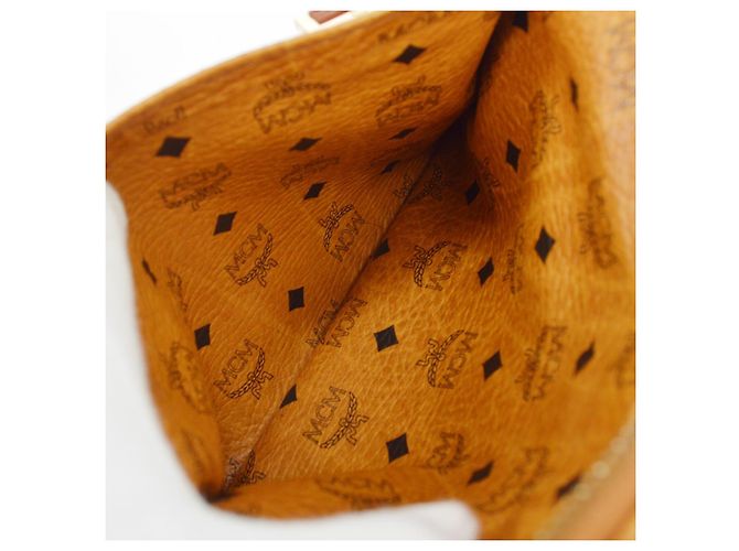 MCM Visetos logogramme Leather Marrone - vista 7
