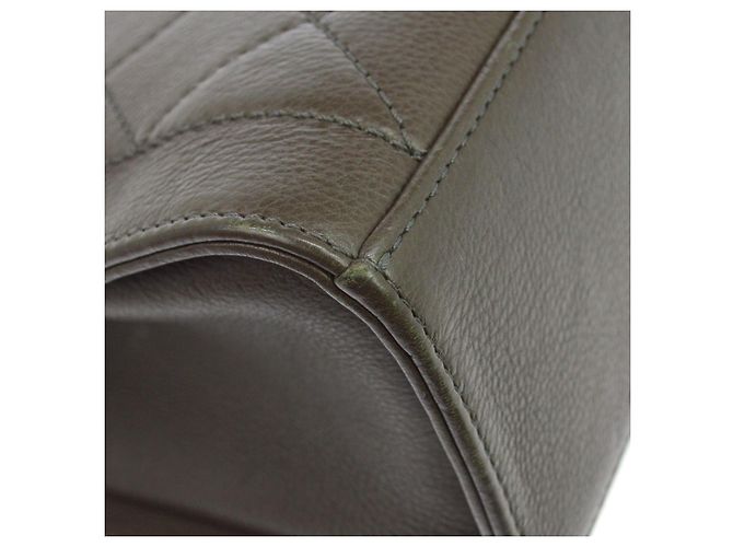 Chanel Label Click Flap Quilted Calfskin Medium Verde - vista 6