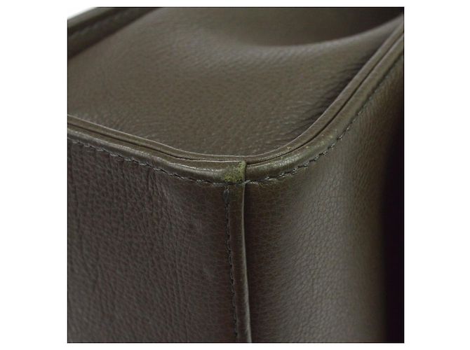 Chanel Label Click Flap Quilted Calfskin Medium Verde - vista 7