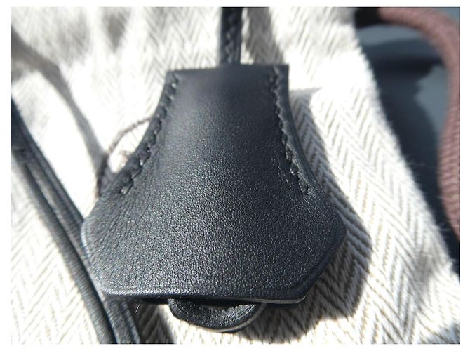 Hermès Clochette e Tracolla Pelle Nera Kelly Birkin Nero - vista 2