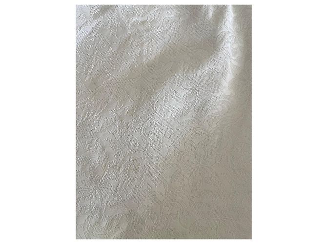 Autre Marque Weißes Mini-Trägerkleid aus Baumwoll-Piqué - Ansicht 9