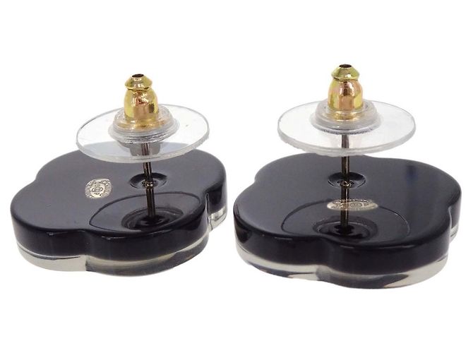 Chanel Camellia Stecker aus Kunststoff Weiß - Ansicht 2