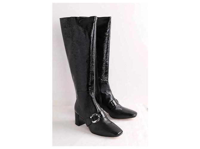 Botas Lk Bennett Gigi de charol negro - vista 3