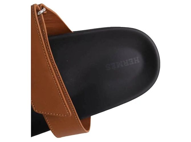 Hermès Chypre Mules aus Leder camel Kamel - Ansicht 5