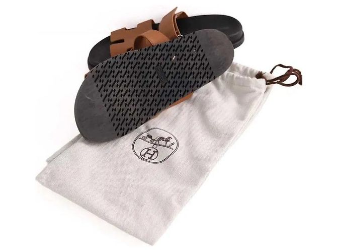 Hermès Chypre Mules aus Leder camel Kamel - Ansicht 6