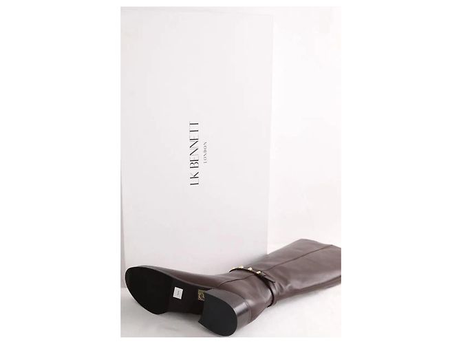 Botas Stevie de cuero marrones Lk Bennett talla 40 Castaño - vista 6