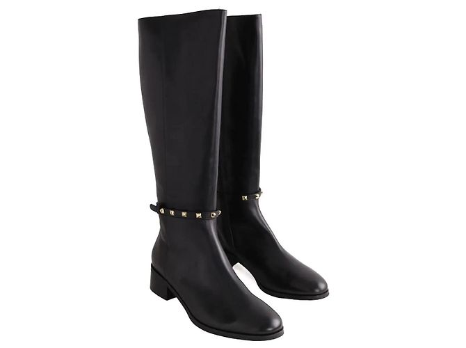 Botas Stevie de cuero negro Lk Bennett - vista 3