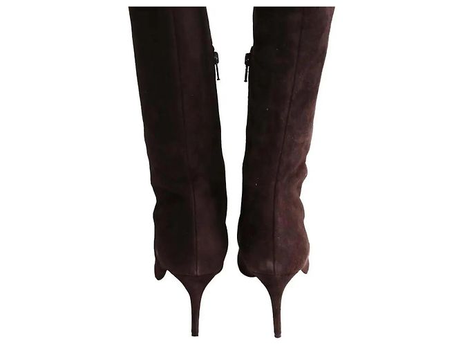 Botas Lk Bennett Astrid de ante marrón talla 41 Castaño - vista 2