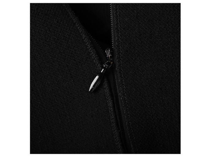 Abito Prada nero con pannelli in chiffon di seta semi-trasparente - vista 8