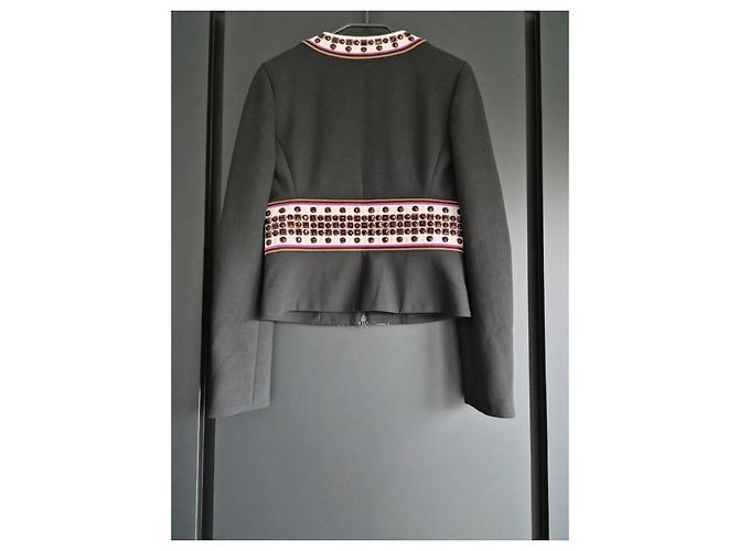 Giacca nera Diane Von Furstenberg adornata con perle e cristalli Nero - vista 6