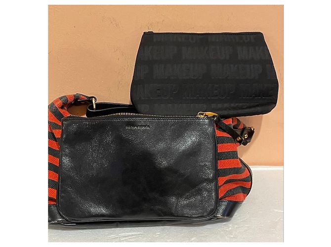 Borsa a tracolla Sonia Rykiel a righe rosse e nere Nero Rosso - vista 2
