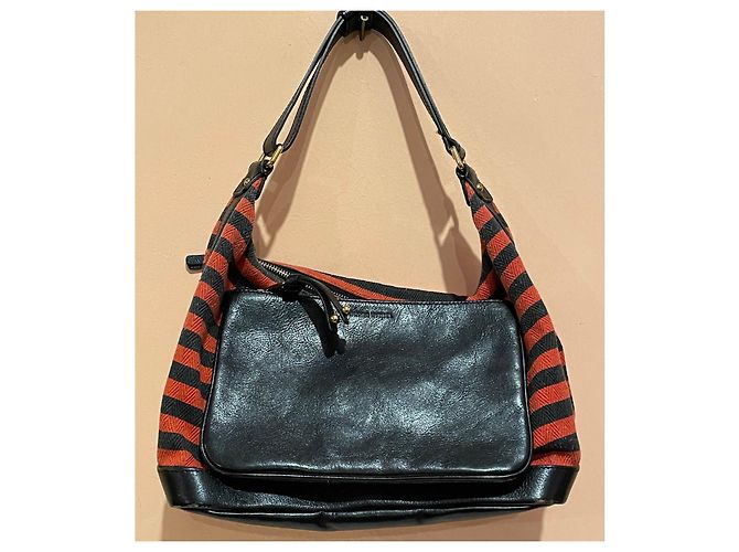 Borsa a tracolla Sonia Rykiel a righe rosse e nere Nero Rosso - vista 4