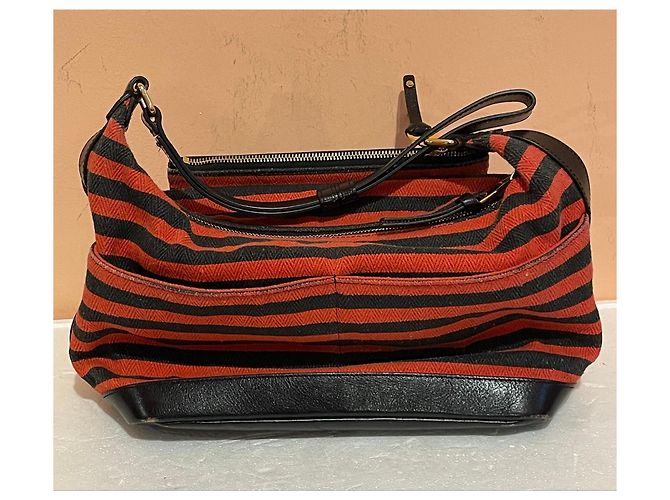 Borsa a tracolla Sonia Rykiel a righe rosse e nere Nero Rosso - vista 7