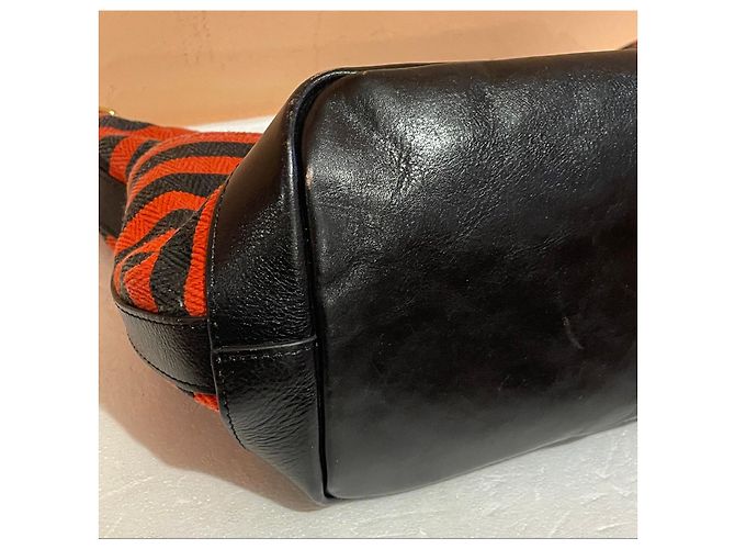 Borsa a tracolla Sonia Rykiel a righe rosse e nere Nero Rosso - vista 8