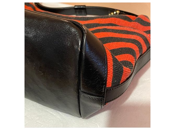 Borsa a tracolla Sonia Rykiel a righe rosse e nere Nero Rosso - vista 9