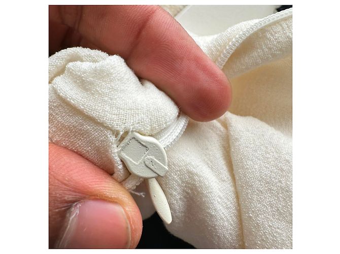 Abito midi Jacquemus Le Raphia La Robe Abanada in lana crema Bianco Crudo - vista 10