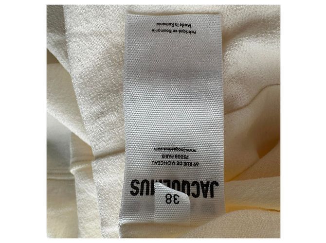 Abito midi Jacquemus Le Raphia La Robe Abanada in lana crema Bianco Crudo - vista 12
