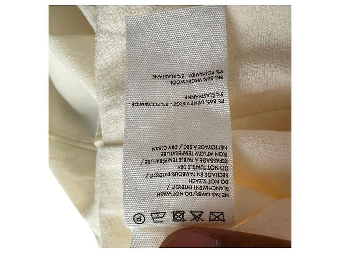 Abito midi Jacquemus Le Raphia La Robe Abanada in lana crema Bianco Crudo - vista 13