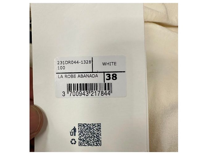Abito midi Jacquemus Le Raphia La Robe Abanada in lana crema Bianco Crudo - vista 5