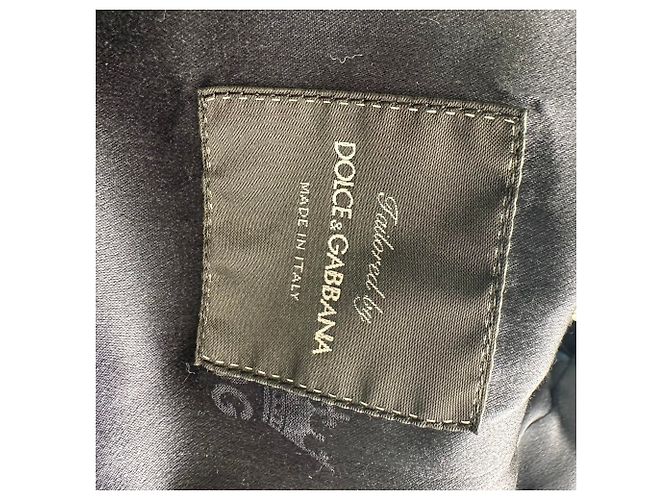 Abrigo de botonadura sencilla con bolsillos Dolce & Gabbana en lana azul marino - vista 6
