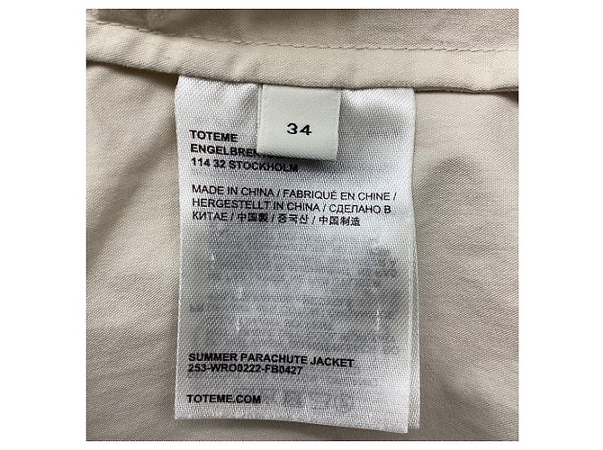 Chaqueta Parachute Summer Totême en algodón marfil Blanco Crudo - vista 6