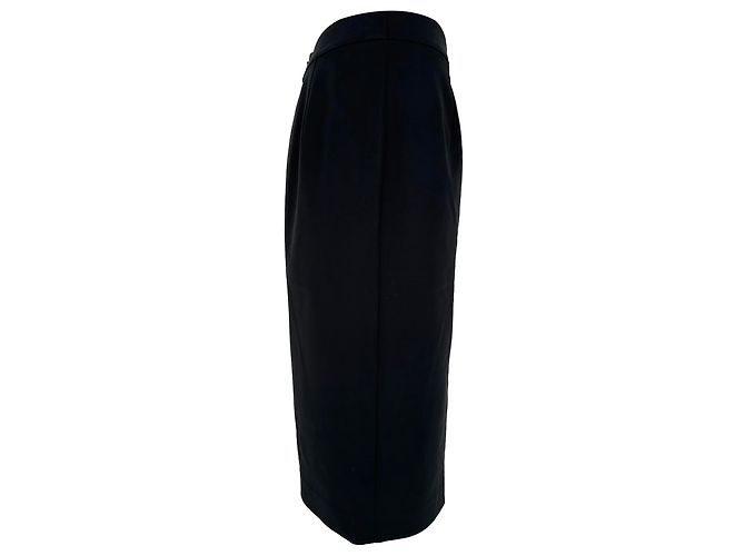 Giorgio Armani Falda lápiz midi Emporio Armani en viscosa negra Negro - vista 2
