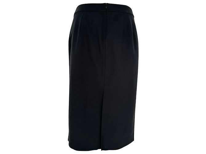 Giorgio Armani Falda lápiz midi Emporio Armani en viscosa negra Negro - vista 3