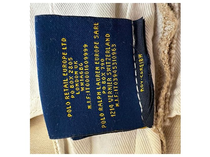 Pantaloncini Ralph Lauren con ricamo teschio in cotone beige - vista 3