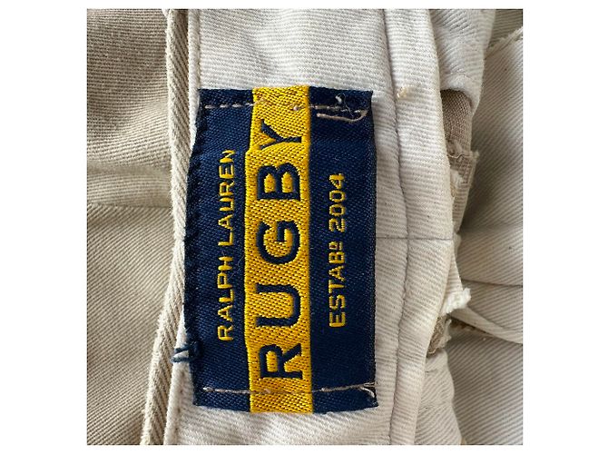 Pantaloncini Ralph Lauren con ricamo teschio in cotone beige - vista 7