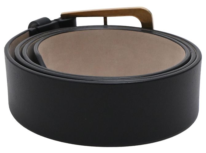 Brunello Cucinelli Gürtel mit Schnalle aus schwarzem Leder - Ansicht 3