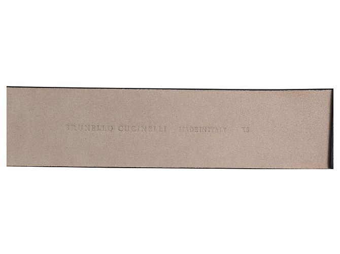 Brunello Cucinelli Gürtel mit Schnalle aus schwarzem Leder - Ansicht 4