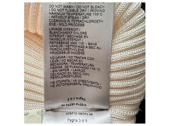 Bottega Veneta Bottega Rollkragenpullover aus cremefarbener Seide Weiß Roh - Ansicht 6