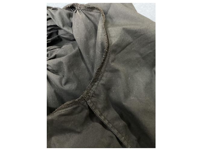 Ulla Johnson Bluse mit Rüschenkragen aus schwarzer Baumwolle - Ansicht 8