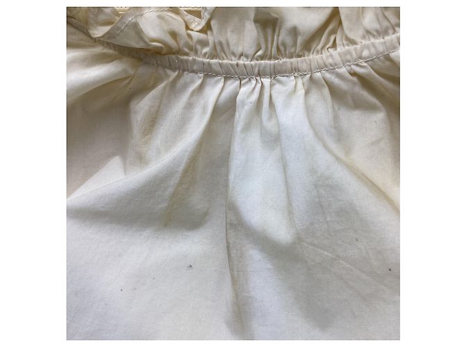 Blusa Ulla Johnson Pippa com mangas folhadas em algodão marfim Branco Cru - vista 6