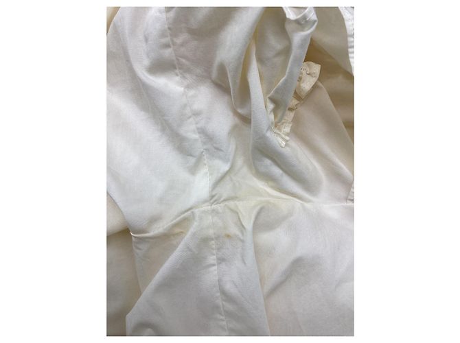 Blusa Ulla Johnson Pippa com mangas folhadas em algodão marfim Branco Cru - vista 8