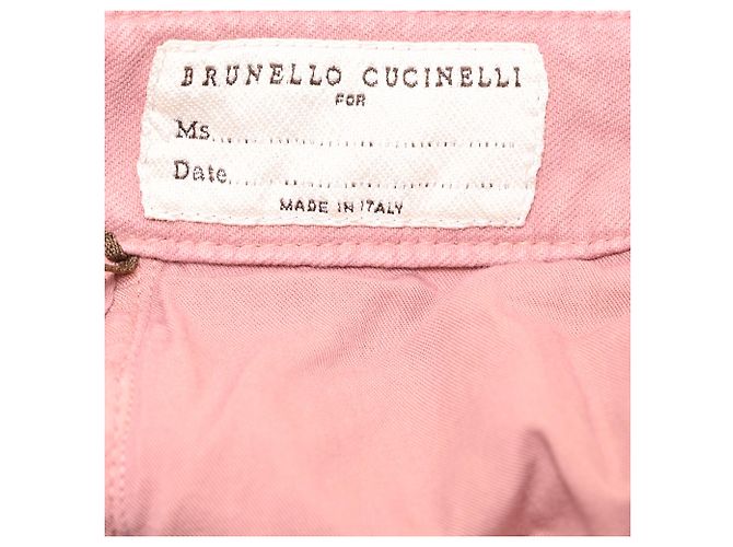 Jeans Straight-Leg Brunello Cucinelli in cotone rosa - vista 10