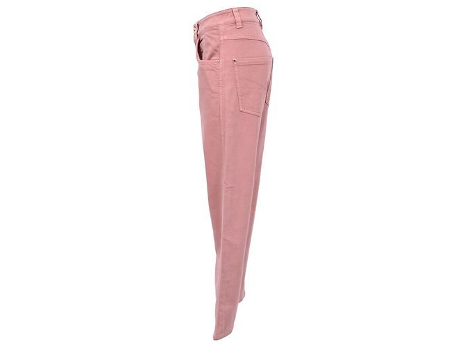 Jeans Straight-Leg Brunello Cucinelli in cotone rosa - vista 2