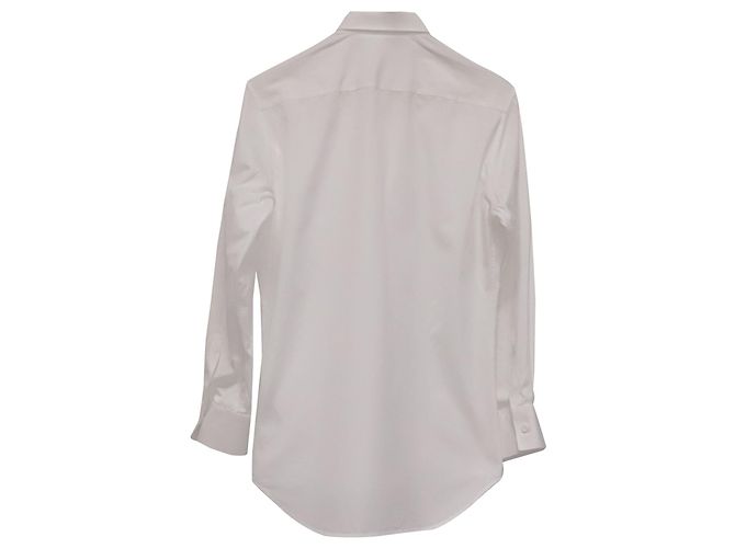 Autre Marque Camicia button-down Dior con ape ricamata in cotone bianco Crudo - vista 3