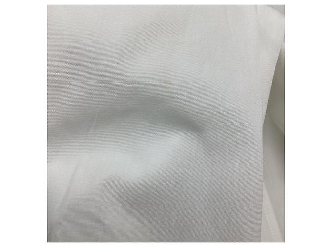 Autre Marque Camicia button-down Dior con ape ricamata in cotone bianco Crudo - vista 5