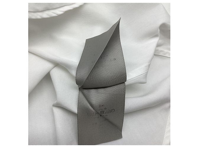 Autre Marque Camicia button-down Dior con ape ricamata in cotone bianco Crudo - vista 6