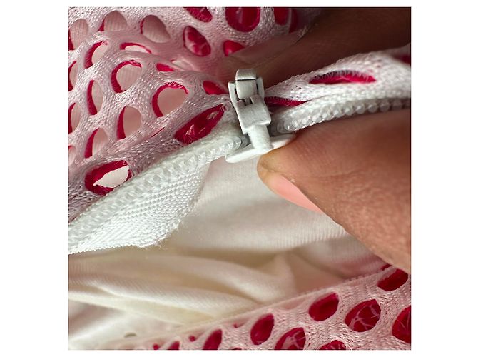 Maje Midirock aus Openwork-Strick aus rotem Polyester - Ansicht 5