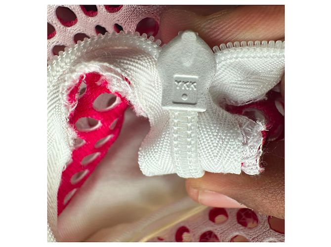 Maje Midirock aus Openwork-Strick aus rotem Polyester - Ansicht 6
