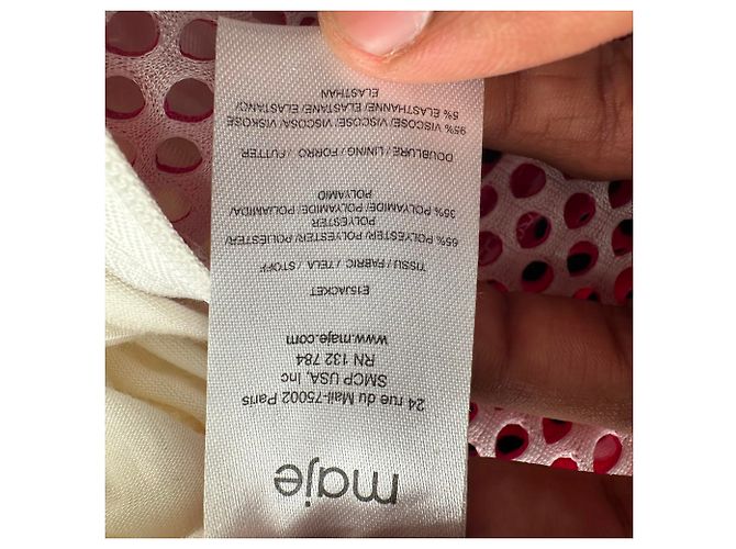Maje Midirock aus Openwork-Strick aus rotem Polyester - Ansicht 8