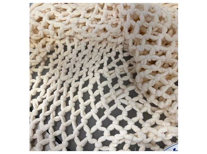 Off White Borsa a tracolla hobo Off-White in macramé di cotone crema Bianco Crudo - vista 3