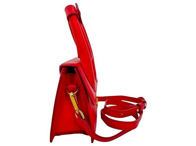 Borsa Jacquemus Large Le Chiquito in pelle di vitello rossa Rosso - vista 4