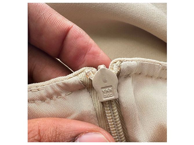Vestido mini Max Mara Chieti en crêpe de lana Tan Castaño Beige - vista 4