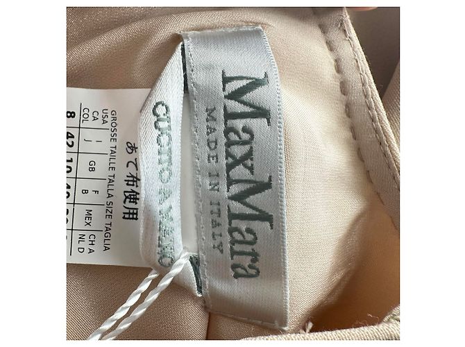 Vestido mini Max Mara Chieti en crêpe de lana Tan Castaño Beige - vista 7